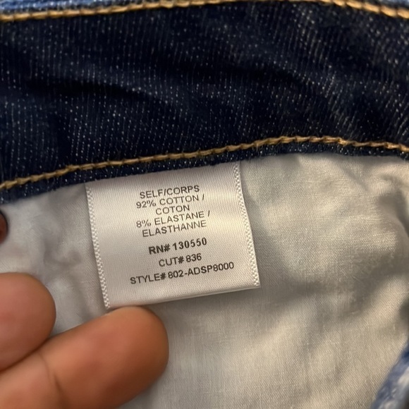 A.N.D. A New Denim blue ripped rolled skinny jeans pants trousers size 27 - Picture 9 of 10